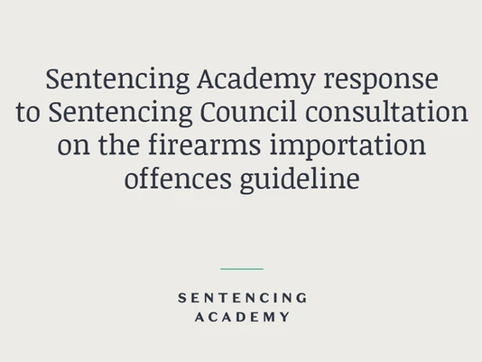 Response to Sentencing Council consultation on the firearms importation offences guideline
